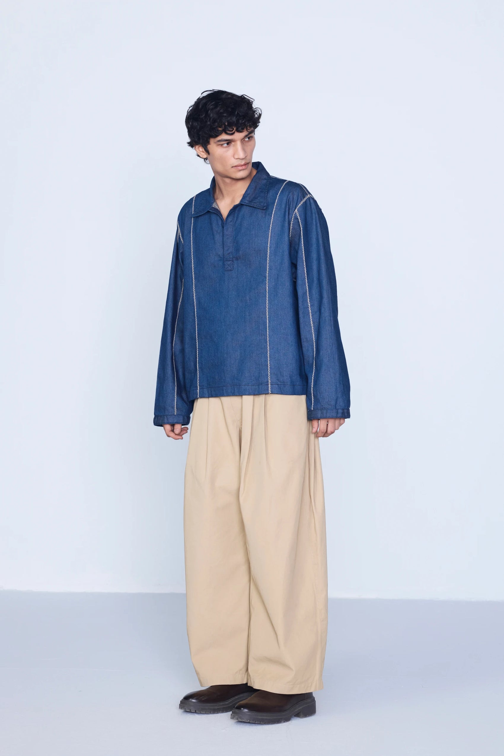 Denim Polo Shirt