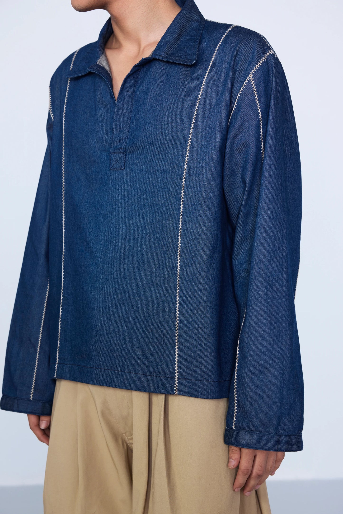 Denim Polo Shirt