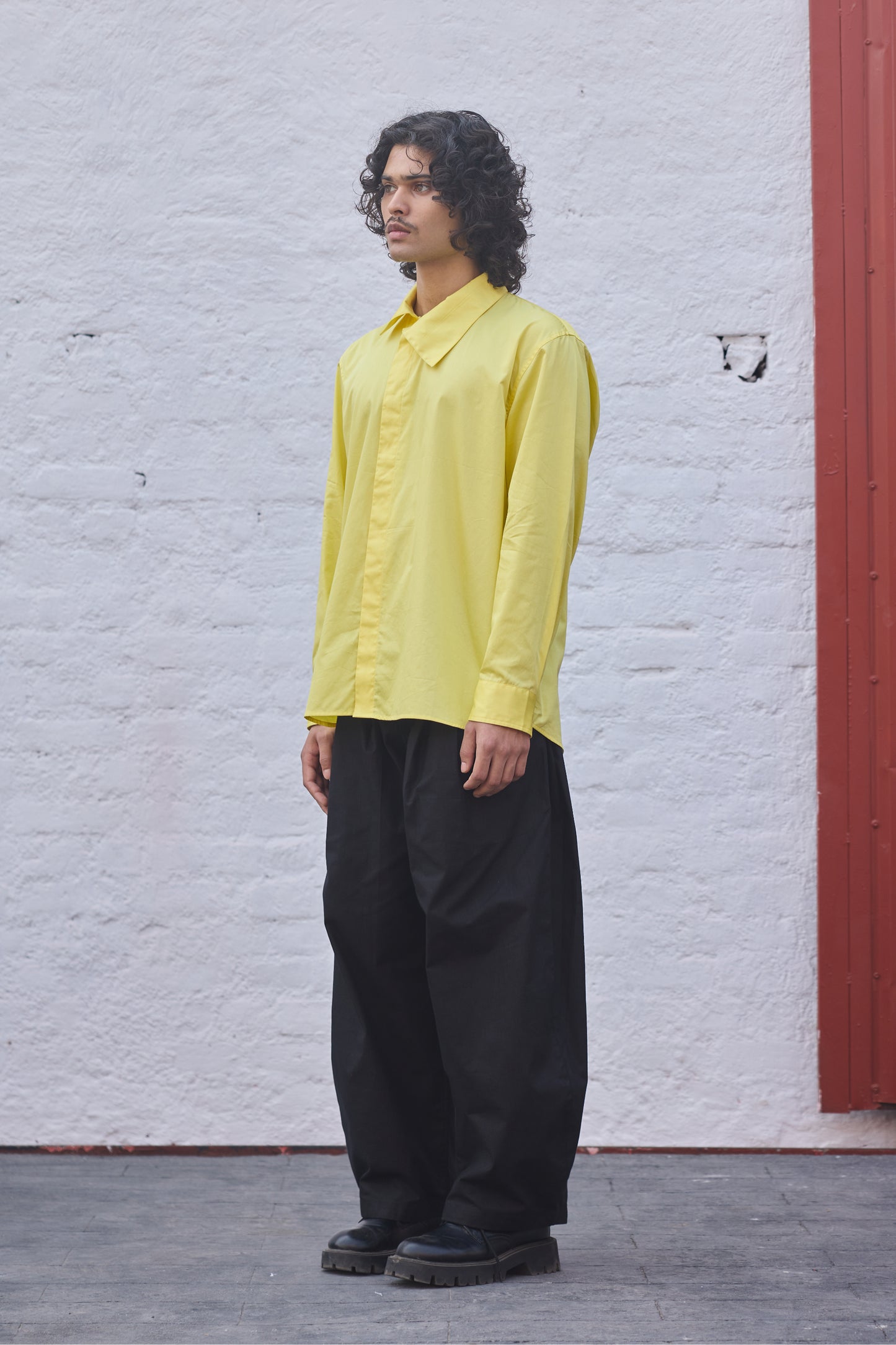 Asymmetrical Collar Shirt