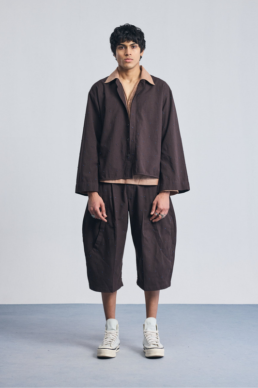 Knots Shirt – Brown Noise